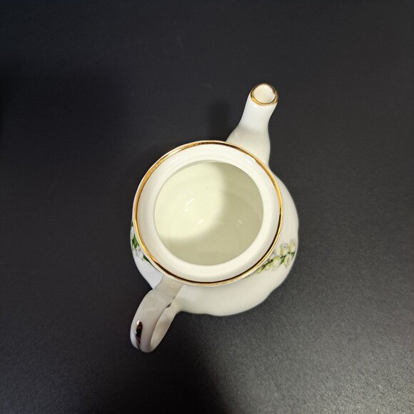 Staffordshire Collection Bone China Miniature Teapot Lily Floral Design Vintage - Picture 8 of 11